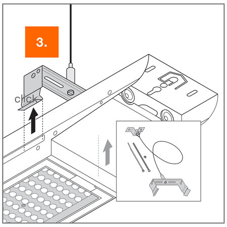 Hanging table suspension via seprately available-to-order suspension kit